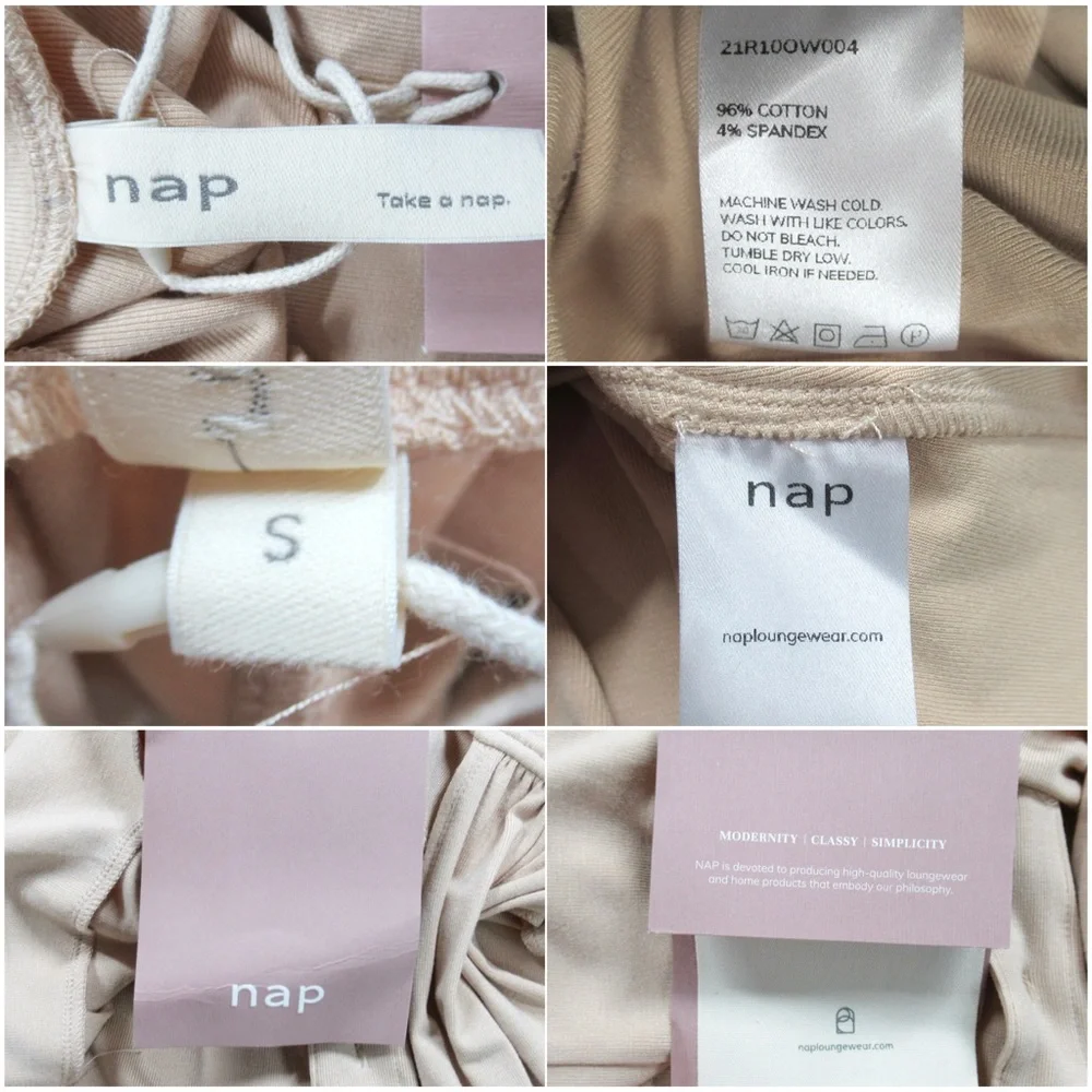 NAP Loungewear Button Open Front Slit Lagenlook Maxi Dress Womens Size Small